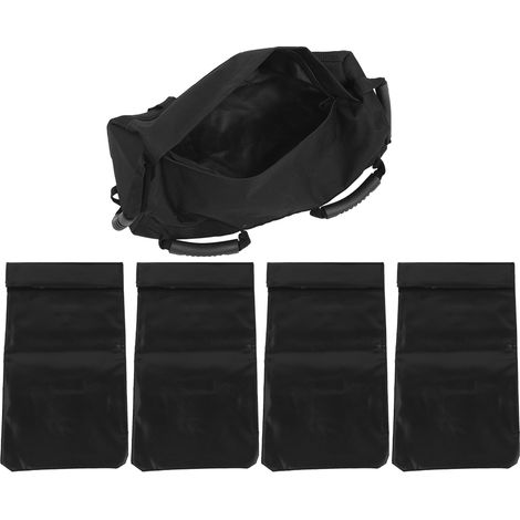 Sac de lestage ajustable pour musculation et fitness en extérieur, équipement d'entraînement sportif noir (1/5)
