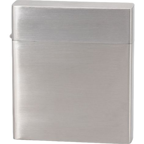 Étui à cigarettes en acier inoxydable, capacité 20 unités, porte-cigarettes portable avec couvercle à rabat pour hommes et femmes, argenté (1/5)
