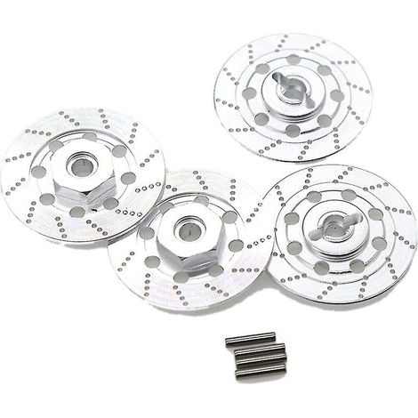 adaptateurs hexagonaux métalliques pour jantes de freins, 12 mm, pour voiture RC tout-terrain Sakura D4 1/10, argent. (1/5)
