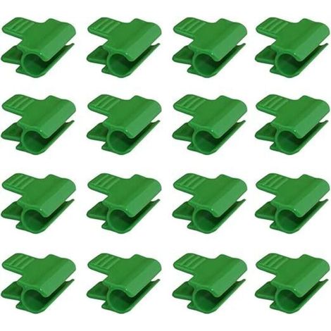 24 clip per serre in plastica da 11 mm, clip riutilizzabili per pellicola per serre, attrezzi da giardinaggio, clip antiscivolo per serre per capannoni, giardinaggio di frutta e verdura - Verde (1/4)