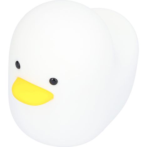 Veilleuse mignonne en forme de canard, lampe de nuit USB en silicone avec minuterie pour la maison, la table de chevet ou le salon. (1/5)
