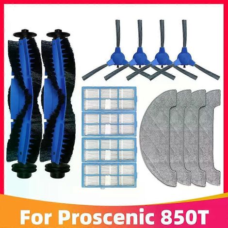 S'applique à (Pioneer VC704R / Proscenic 850T) Pièces de rechange et accessoires Brosse latérale principale Filtre HEPA Chiffon de nettoyage (ENSEMBLE D) (1/5)
