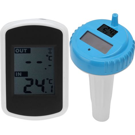 Schwimmendes, kabelloses Solarthermometer, wasserdicht, Schwimmbadwassertemperaturanzeige (1/5)