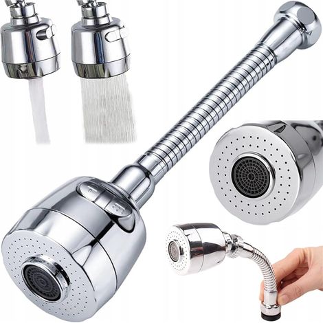 Extension de Robinet 360° Flexible – Aérateur de Robinet Cuisine M22, 2 Modes Jet & Douche