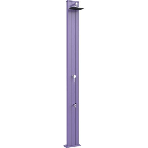 Doccia Solare da Esterno Giardino 30L Miscelatore e Lavapiedi Arkema Spring S Viola (1/5)