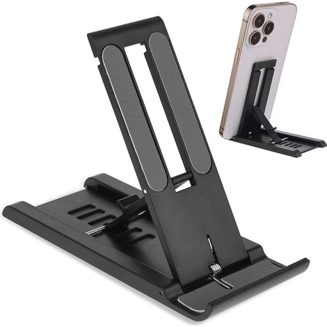 Support de téléphone de bureau pliable et réglable Cobee, compatible avec tous les téléphones portables, support pour liseuses et tablettes (1/4)