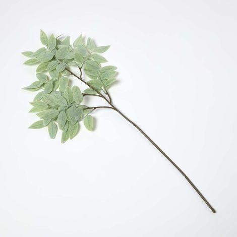 HOMESCAPES Frosted Sage Leaf Christmas Spray (1/5)