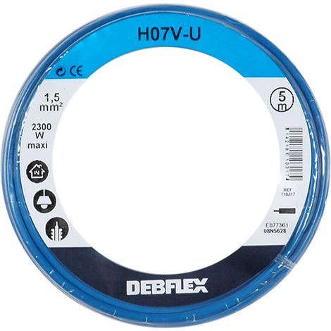 DEBFLEX - BOBINOT HO7V-U 1.5 MM² 5M BLEU - 110317