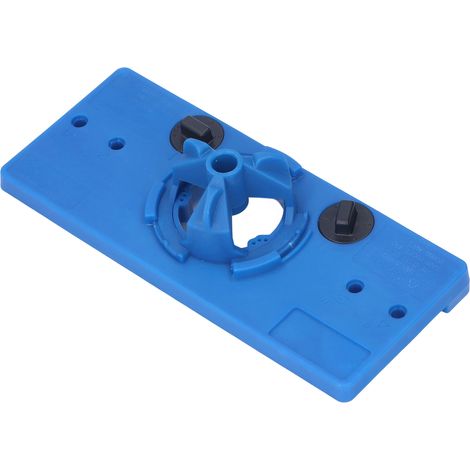 Jig de perçage pour charnières cachées ABS, gabarit de perçage pour perceuse à colonne, outil de positionnement de trous, guide pour charnières invisibles, bleu