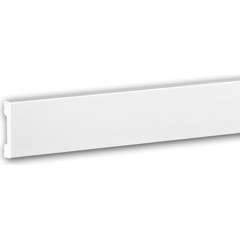 Moldura para pared 651362 Profhome Perfil de estuco Moldura decorativa Moldura friso diseño moderno blanco 2 m