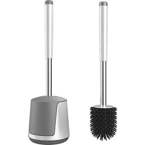 Toilet brush, bathroom cleaning brush, long soft bristle brush, floor-standing toilet brush, household bathroom cleaning. (1/5)