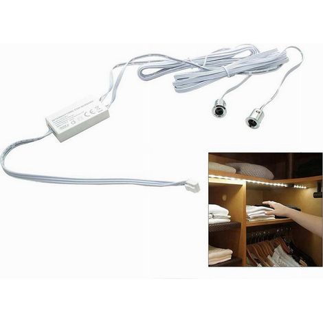 TRADE SHOP - Kit Doppio Sensore Interruttore Per Luci Strip Led Mobili Sensori 12/24v Sen-2po - (1/5)