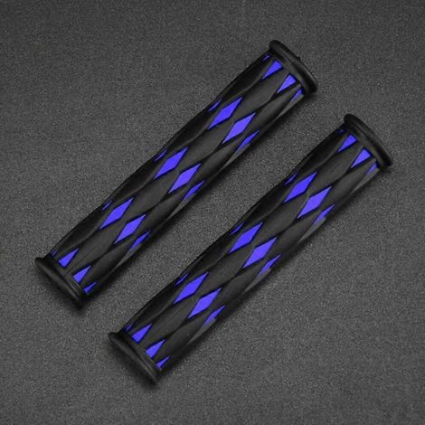 (Vérifier bleu et noir) Gants de guidon de frein de moto, manchons en caoutchouc universels pour klaxon de trottinette électrique, antidérap