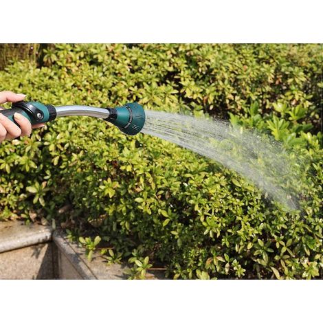 Watering Wand, 15" Garden Hose Nozzle Sprayer with 8 Adjustable Spray Patterns (1/4)