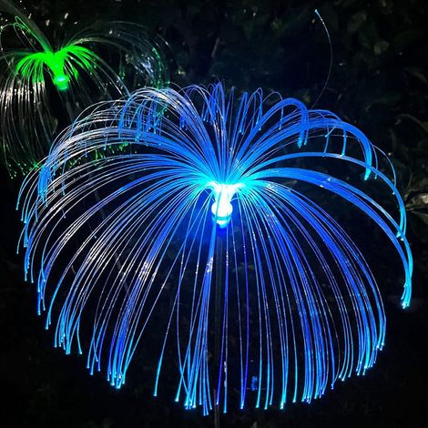 Luminaire Solaire Jardin - Lumière Méduse Solaire Étanche IP65 - 7 Couleurs Changeantes - Pour Extérieur Cour Patio Allée - Lot de 1 (1/5)