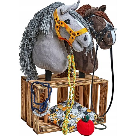 Establo rústico para caballos de juguete - 2 boxes (1/5)