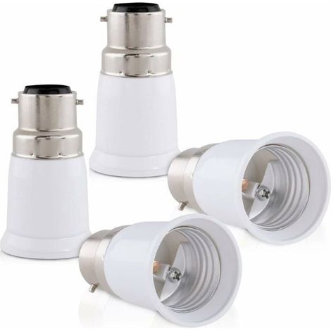 KLVGTIFS PU - 4x adaptateur de douille - Convertisseur douilles B22 vers E27 - Adaptateur de support de lampe culot baïonnette pour ampoule LED (1/5)