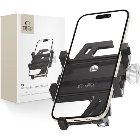 Soporte universal para tel茅fono m贸vil para manillar de bicicleta V1 - Negro (1/5)