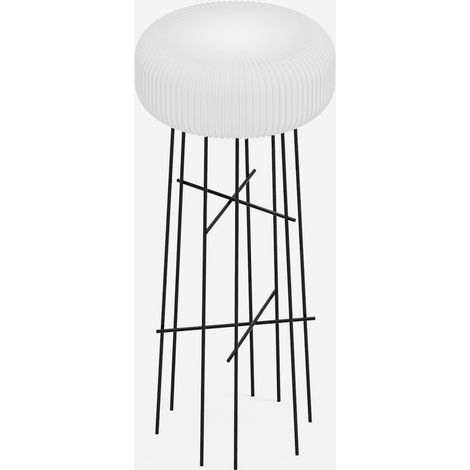 Lampada da terra LED RGBW da esterno in polietilene Elly
