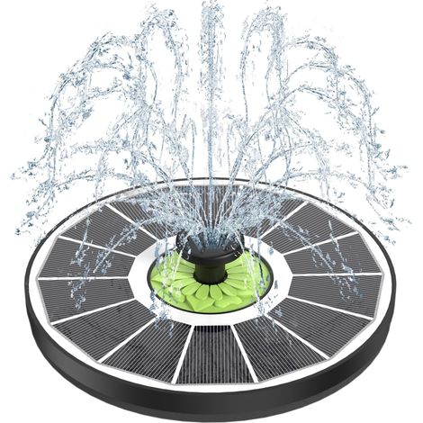 Fontaine Solaire Extérieur, 3.5W Flottante Pompe Bassin Solaire, Fontaine Solaire Verre avec 7 Buses (1/5)