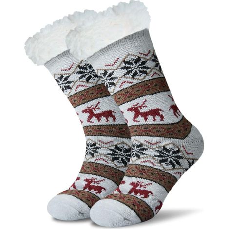 Chaussettes en laine pour femme, chaussettes chaudes d'hiver, chaussettes épaisses et confortables, chaussettes mi-mollet douces, cadeaux pour femmes (1/5)