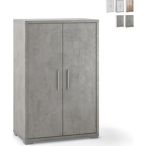 Mobile armadio 2 ante h110 l71 p41 cm finitura cemento dd270k sarmog - Sarmog