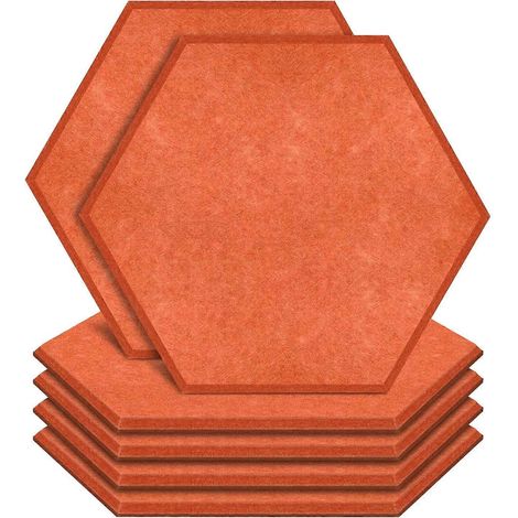 Lot de 6 panneaux acoustiques hexagonaux, insonorisants, à bords biseautés, pour studio d'enregistrement, bureau ou maison. (1/5)