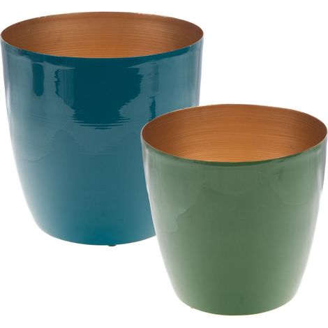 Amadeus - Set de 2 cache pots artisanat (1/2)