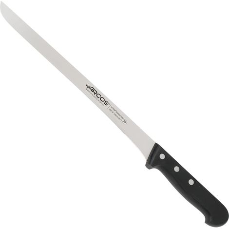 Cuchillo jamonero Arcos Universal 281904 de Acero Nitrum, con Mango de Polioximetileno y hoja de 28 cm en estuche (1/5)