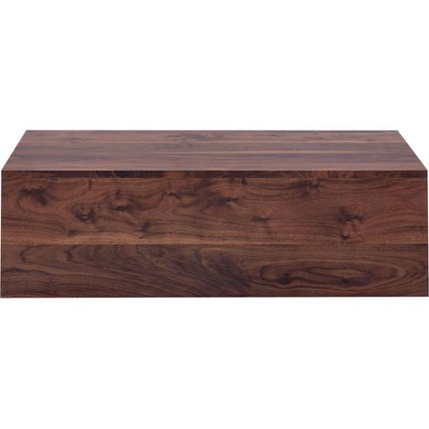 Mesa de centro rectangular efecto nogal 90 x 50 x 30 cm MDF sin montaje (1/5)