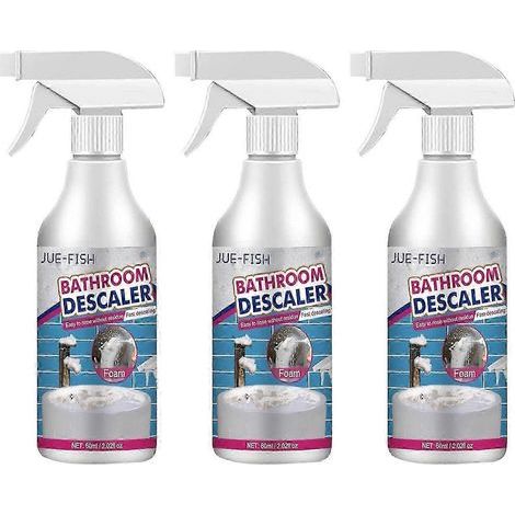 Lot de 3 sprays détartrants pour salle de bain, élimine les taches tenaces et nettoie en profondeur baignoire, toilettes et douche. (1/5)