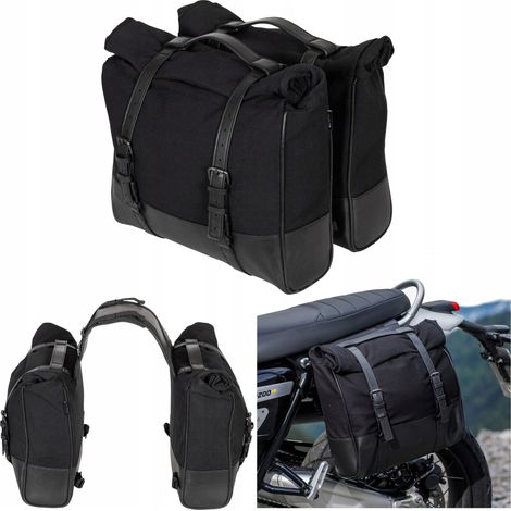 Borse laterali in tessuto per moto, 2x10L, set da 2
