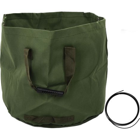 Sac à feuilles de jardin en toile imperméable, grande capacité, pour ranger les déchets de jardin et organiser sa pelouse. (1/5)