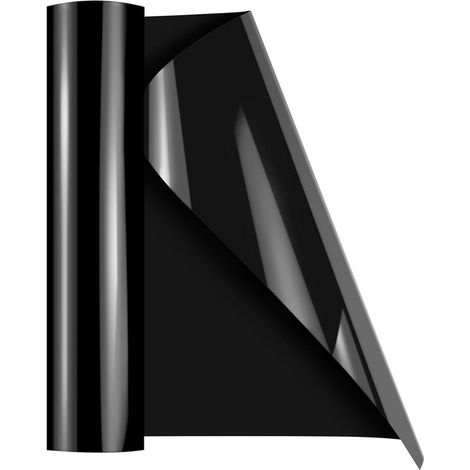 Autocollants en vinyle - Film vinyle - PVC - DIY - Gravure d'autocollants - Compatible avec les machines de découpe - 30,5 cm x 3 m - Noir (1/5)