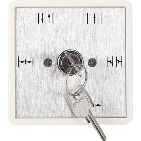 Interrupteur à clé à 5 Positions, Interrupteur de Commande à clé pour Le Fonctionnement Automatique de la Porte coulissante, sélection de Fonction Marche-arrêt (1/5)