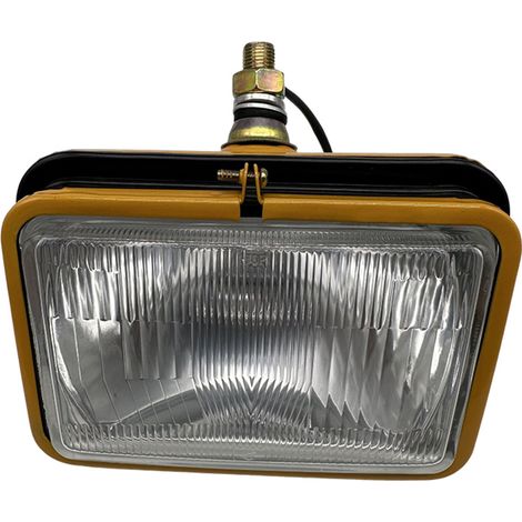 Pièces pour excavatrice CAT Hyundai : feu de flèche universel 5 pouces 24 V, feu carré en fer pour toit de cabine, phare H3 (1/5)