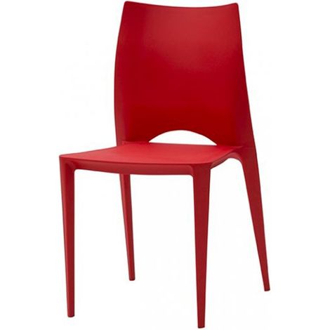 Sedia Polipropilene Moderna Colori sedie Tempesta: Rosso