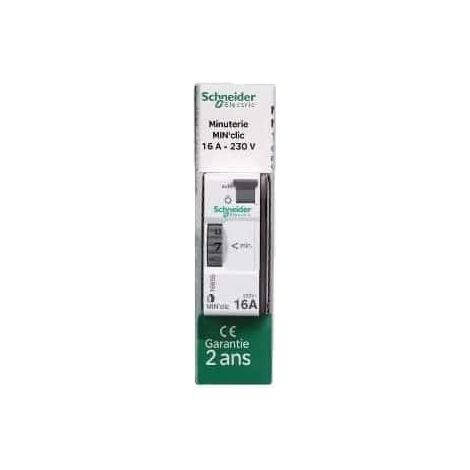 Minuterie - 1 contact 16a-250vca - réglage par molette  1 à 7 mn