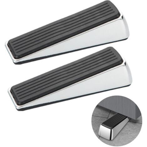 2 PCS Arrêts Cale De Porte, Cale de Porte Robuste, Cale De Porte Sol, Stopper Cales Portes, Cale Stop Sol Door, pour Patio Extérieur, Maisons, Ecoles, Bureaux, Garage Noir (1/5)