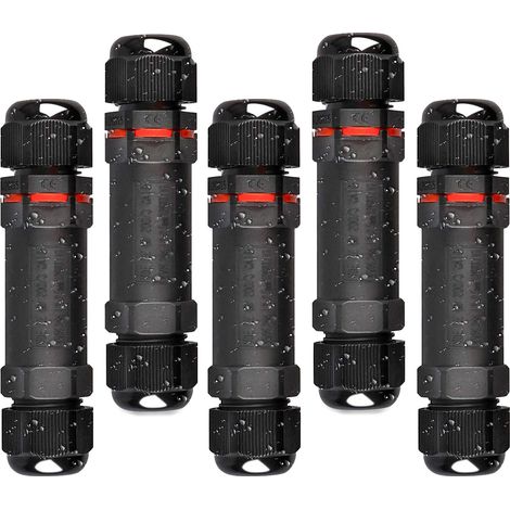 Boîte de jonction étanche, 5 connecteurs électriques extérieurs IP68, bornier étanche Ø 1 mm-13 mm -