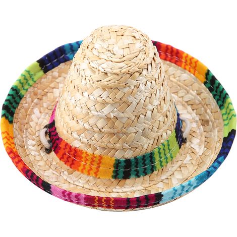 Mini-Sombrero-Partyhut für Hunde/Katzen, verstellbar mit Baumwollkordel für kleine Haustiere (1/5)