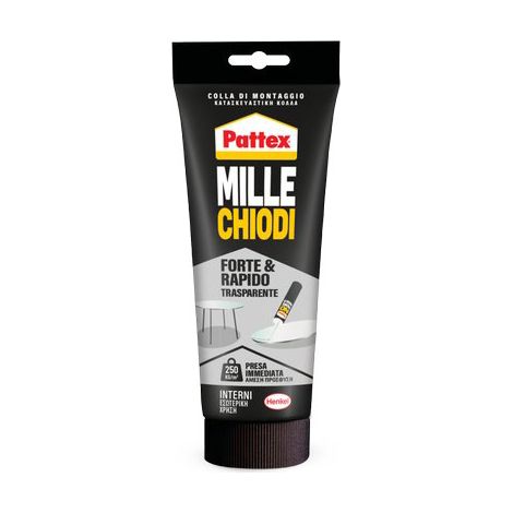 PATTEX MILLECHIODI FORTE E RAPIDO TRASPARENTE - GR 52- 4 pezzi