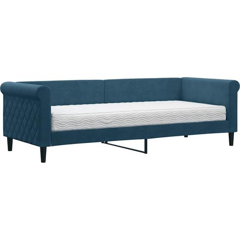 Maison Exclusive - Divano Letto con Materasso Blu 80x200 cm in Velluto