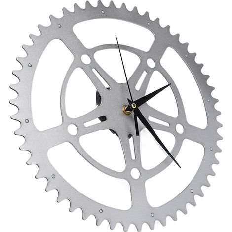 Horloge murale simple, sans cadre, en forme d'engrenage pentagramme, à mouvement silencieux, idéale comme cadeau de décoration. (1/5)