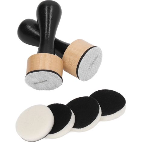 Kit de mélange d'encres et de peintures avec 2 poignées et 4 éponges rondes pour créer des motifs personnalisés sur papier cartonné et cartes. (1/5)