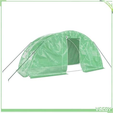 Serre - FAFEICY - 364085 - 10 m² - 5 x 2 x 2,3 m - cadre acier galvanisé (1/5)
