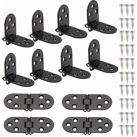 12 Pcs Charnires De Table Pliantes,charnire De Table Pliante Inoxarrondis,charnire Flip Pliable,flip Top Charnire Avec Vis (1/5)