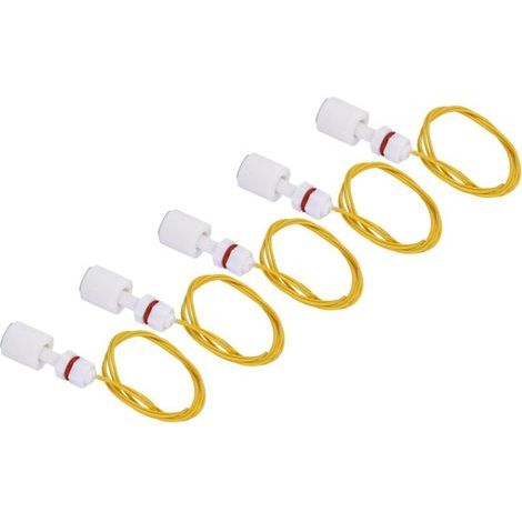 BUNTHAUS 5pcs Interrupteur à Flotteur en Plastique P3208 contrôleur de capteur de Niveau de Liquide pour Piscine de réservoir d'eau - utilisé en électricité, Drainage, contrôle de Niveau, Alarme (1/4)