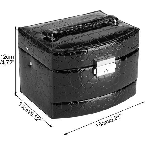 3-stöckige Schmuckaufbewahrungsbox für Halsketten und Ringe, Geschenkidee für Damen, Haushaltswaren (1/5)