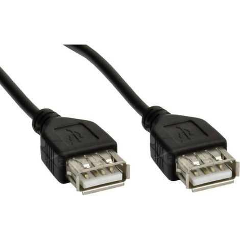 Cable de extensión Akyga AK-USB-06 2x USB A 2.0, cable hembra-hembra de 1,8 m (1/2)